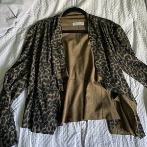 Faux Suede Waterfall Jacket